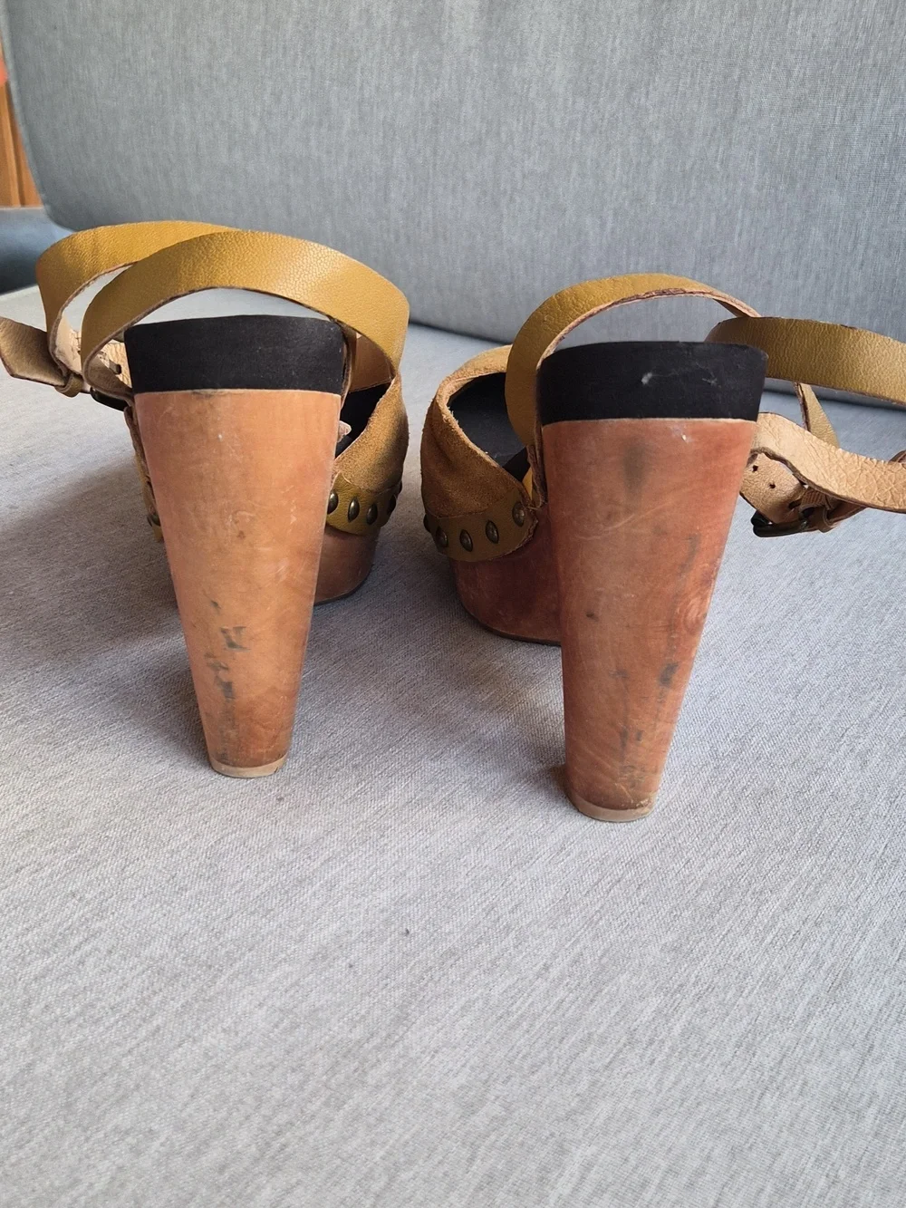 Flogg Suede Platform Boho Heels - Picture 3 of 5